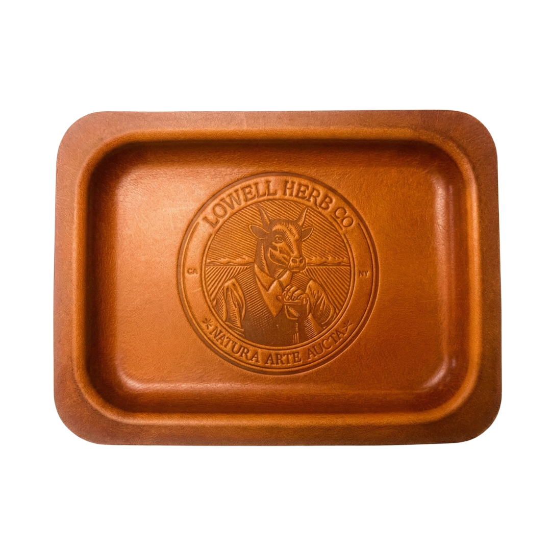 Lowell Leather Rolling Tray