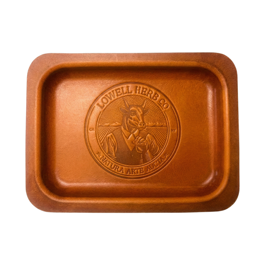 Lowell Leather Rolling Tray